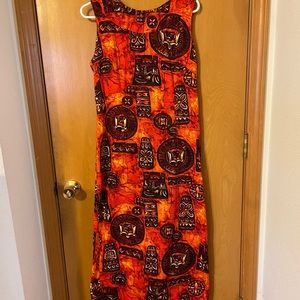 Vintage Hawaiian Bark Cloth Dress